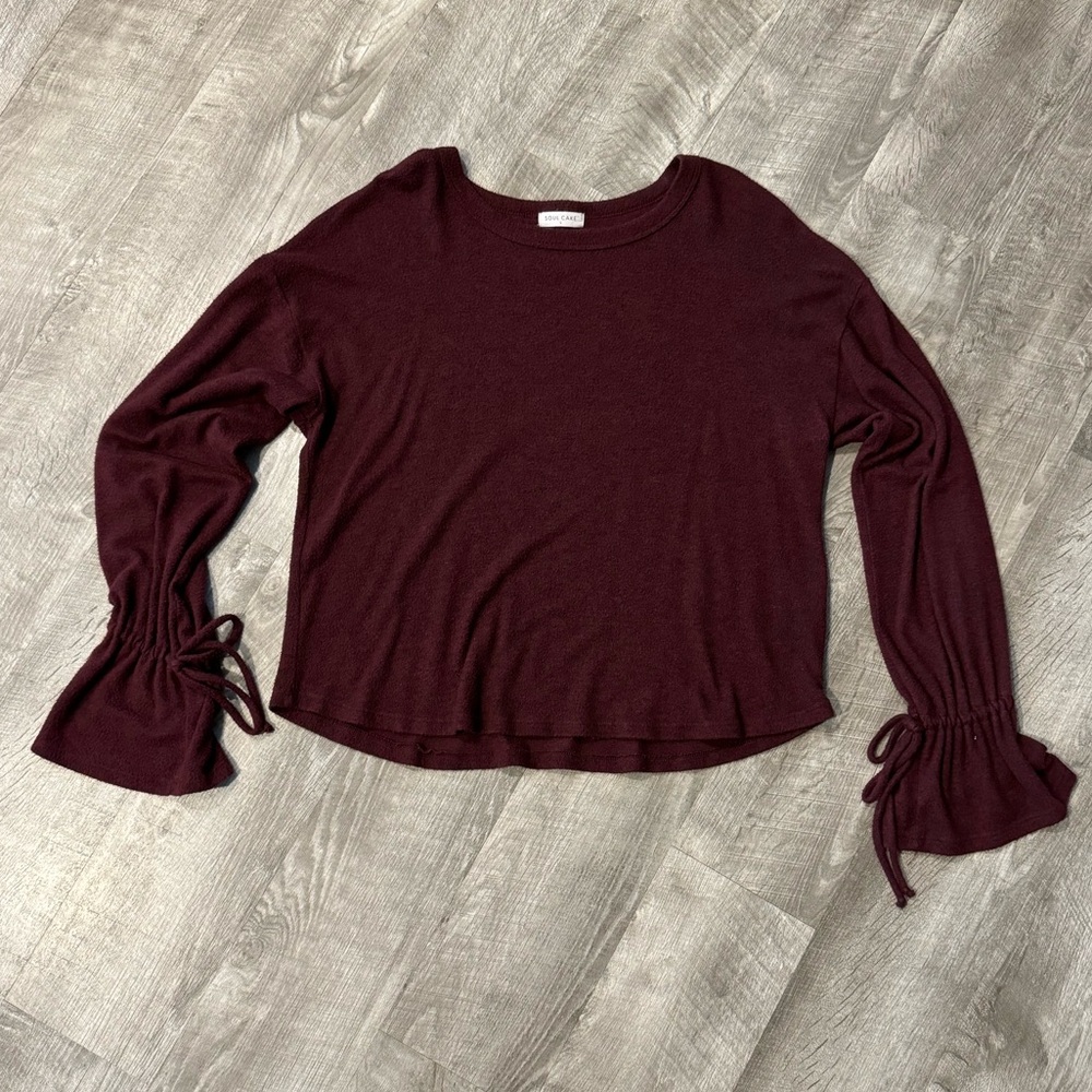 Soft Cozy Top in Burgundy